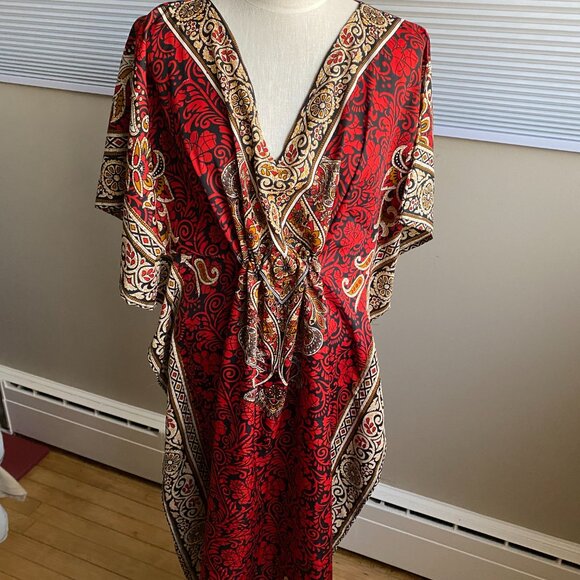 NWOT Women's Red Pareo / Beach Covering OSFM - Picture 1 of 9